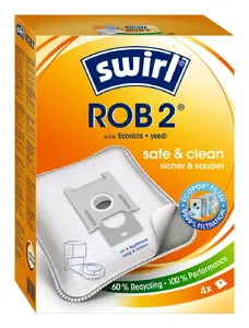 Мешки-пылесборники для робота-пылесоса MELITTA Swirl ROB 2 — 4 шт., белые