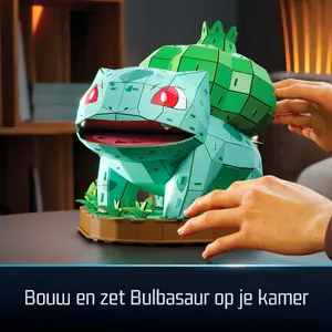 Spinmaster 4D Build Pokémon Bulbasaur 3D Model Kit, 195 Pieces, Cartoons Genre, Recommended Age 12 Years and Up