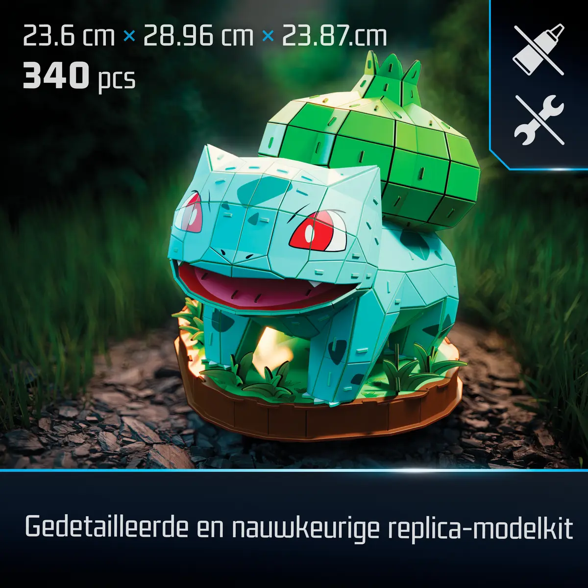 Spinmaster 4D Build Pokémon Bulbasaur 3D Model Kit Photo 4