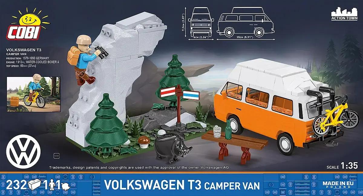 Cobi Volkswagen T3 Camper Van COBI-24638 конструктор Photo 4