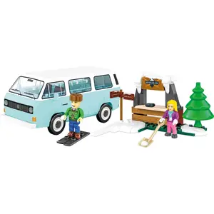 Cobi COBI-24639 Volkswagen T3 Winter Adventure building set, brick model van