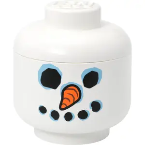 Storage Head Snowman large by room copenhagen — LEGO-compatible toy storage container, white