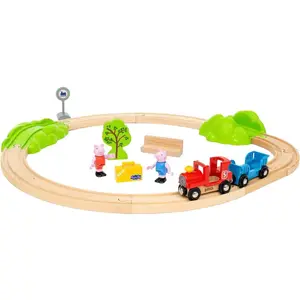 Ravensburger железная дорога Peppa Pig – деревянный поезд с тематическим треком и фигурками