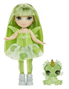 Modes lelle MGA Entertainment Rainbow High Littles Rainbow Fantasy Fairies — Emerald, 140 mm, audums un plastmasa