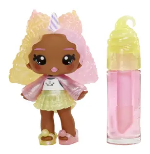 Mini lūpu spīduma lelle MGA Entertainment Yummiland 2. sērija — Cotton Candy (Nia Candy Fluff), 100 mm, plastmasa, 4+