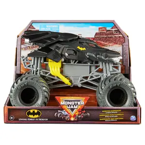Die-cast Monster Jam Batman Monster Truck Retro Batmobile Desert Edition 1:24 scale, metal body, BKT tread tires, ages 3+