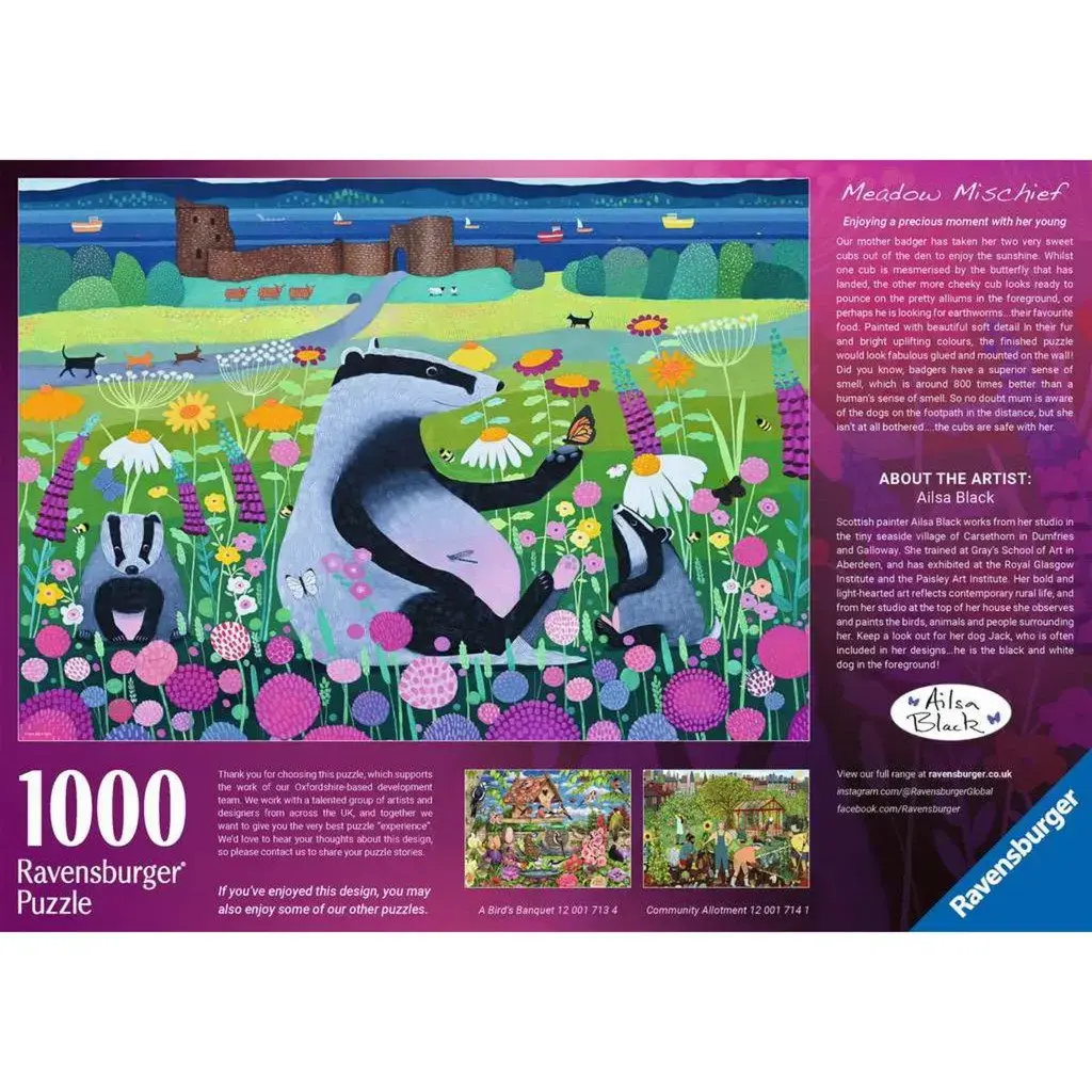 Ravensburger Meadow Friends пазл 1000 деталей Photo 6