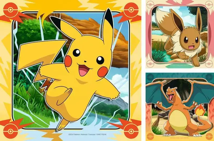 Ravensburger puzle Pikachu Charizard Eevee — 147 gab. Photo 2