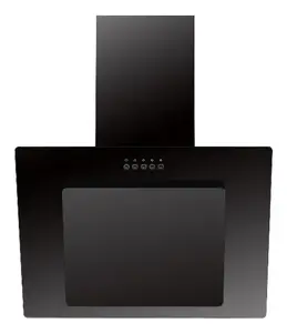 Wall-mounted range hood Respekta Leila — 377 m³/h extraction, 150 mm exhaust, black, button controls