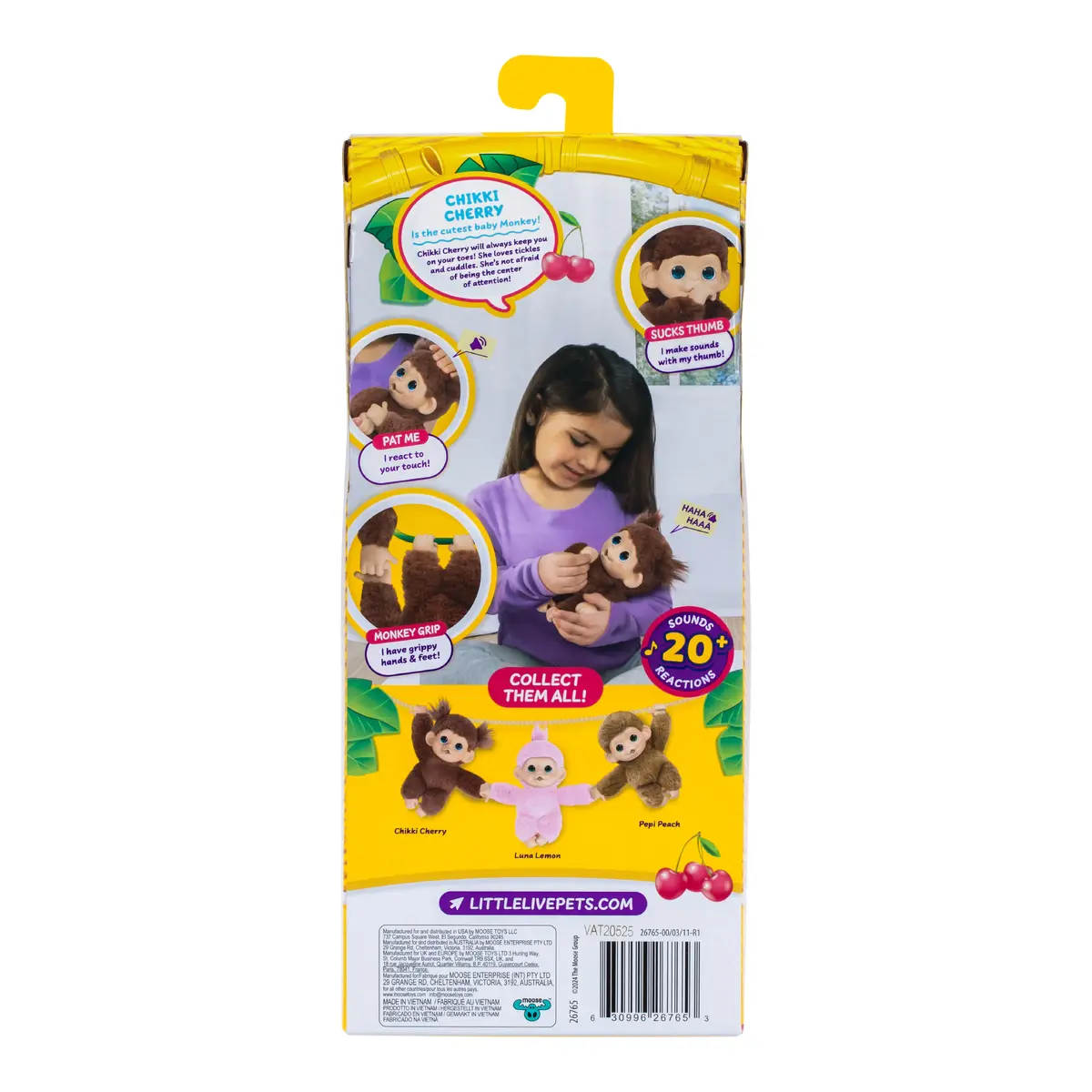 Moose Toys Little Live Pets My Baby Monkey Chikki Cherry Photo 3