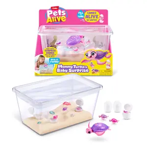 Игрушка Zuru Pets Alive Mommy Turtle Surprise интерактивная, многоцветная, батарея LR44