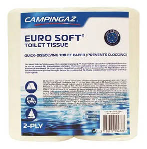 Toilet paper Campingaz 2227612 — 4 rolls, 19.6 m, 728 sheets, natural