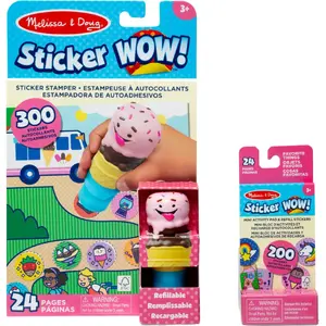 Sticker Stamp & Pad craft set by Spinmaster — Melissa & Doug Stickers WOW! Ice Cream