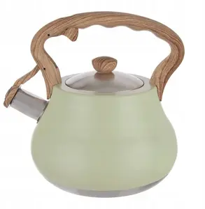 Kettle with Whistle ORION 113522, Stainless Steel, 3 L, Green — Gas and Induction