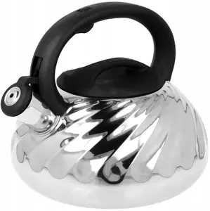 Stainless Steel Whistling Kettle Brunbeste BB-2384 3.0L for Induction Cooktops with Grooved Body