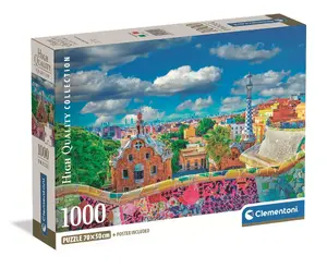 Clementoni 1000 gabaliņu puzle Park Güell Barselona ar ieteicamo vecumu no 14 gadiem