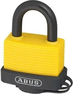 Padlock SYNOLOGY ABUS 50265 — 45×70 mm, yellow, hardened steel shackle