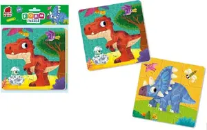 Foam Puzzle 2-in-1 "Dinozaury" by roter kafer RK6050-06 — foam interlocking pieces, children’s educational puzzle set