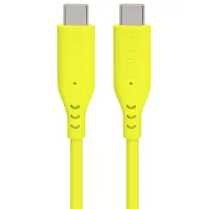 USB-C cable PremiumCord 60W, silicone jacket, yellow, 1.5 m