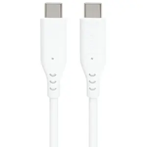 USB-C charging and data cable PREMIUMCORD 60W, silicone, 1.5 m, white