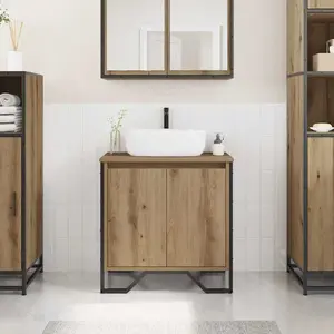 Тумба под раковину VidaXL 60x35x50 см Дуб Артизан