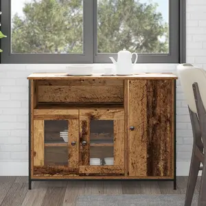 Шкаф VidaXL модель 869091, рустик из композитного дерева, 100 x 35 x 75 см
