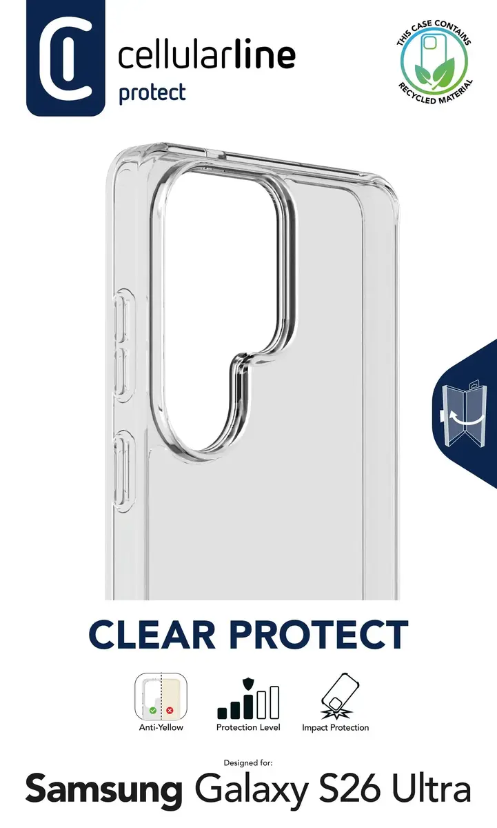 Cellularline Clear Protect — ciets vāciņš Galaxy S26 Ultra Photo 2