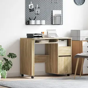 Письменный стол VidaXL Dąb Sonoma 91 x 50 см – компактный деревянный стол