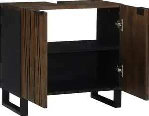Bathroom Vanity Cabinet VidaXL 62×33×58 cm Solid Mango Wood Construction