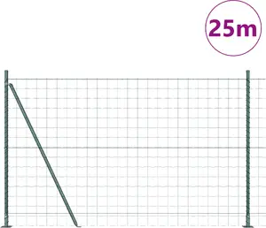 Комплект ограждений VidaXL Euro Fence Zestaw 2 зелёный металл 25 x 1,2 м
