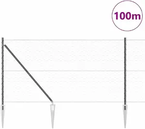 Шестигранная проволочная сетка серая 1,4 x 100 м VidaXL сталь