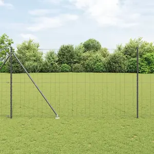 Забор VidaXL Euro с 7 шипами 1,5 x 10 м, оцинкованная сталь, серый
