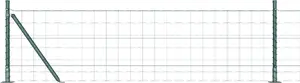 VidaXL Euro Fence с 13 стойками с фланцем 0.4 x 25 м оцинкованная сталь