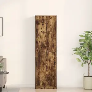 Шкаф VidaXL модель 3334012 дымчатый дуб 55×25×189 см из древесно-стружечной плиты