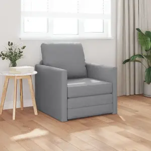 Диван-кровать VidaXL модель 4106621 светло-серый ткань 74×77×81 см