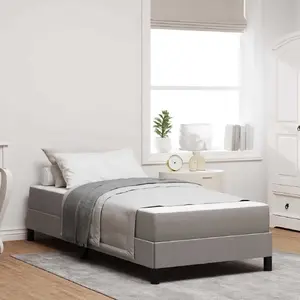 Кровать с пружинным матрасом VidaXL 80 x 200 см темно-серый ткань