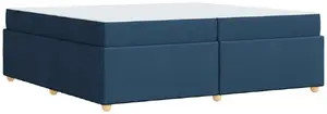 Рама кровати с матрасом VidaXL 200 x 200 см, синяя ткань