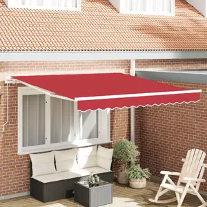 Ткань для выдвижной ручной маркизы VidaXL 300 × 250 см красная