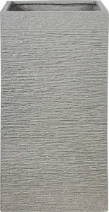 Plant pot Beliani DION 40 x 40 x 77 cm beige‑gray