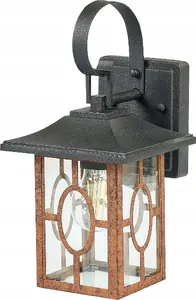 Outdoor wall lamp Beliani SHAGGIE copper finish — exterior wall sconce