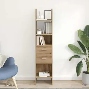 Книжный шкаф VidaXL 40 x 35 x 180 см Дуб Artisan — напольный книжный шкаф