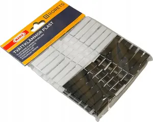 Clothespins Rorets 24 pcs black and white — plastic laundry pegs, model 1524