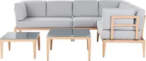 Outdoor dining set Beliani Rima III for 6 people, grey