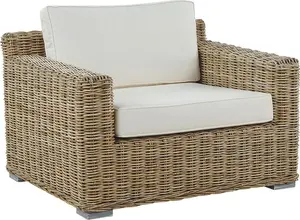 Уличное кресло из ротанга Beliani ARDEA — светло-коричневое