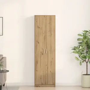 Шкаф VidaXL модель 3334016, инженерный дуб, 55 x 25 x 189 см, деревянная конструкция