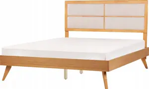 Кровать Beliani POISSY 160 x 200 см светлое дерево