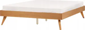 Кровать Beliani BERRIC 140 x 200 см светлое дерево