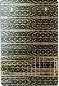 Настенная полка affek design SARA GOLD с полкой, 40×6×60 см, черно‑золотая