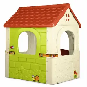 Playhouse FEBER 800010237 floorstanding playhouse for children, 1 door, beige/green/red, from 2 years