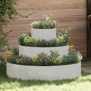 Metal Planter VidaXL stainless steel large cylindrical planter 873652